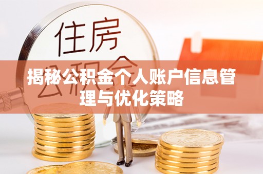 空港揭秘公积金个人账户信息管理与优化策略